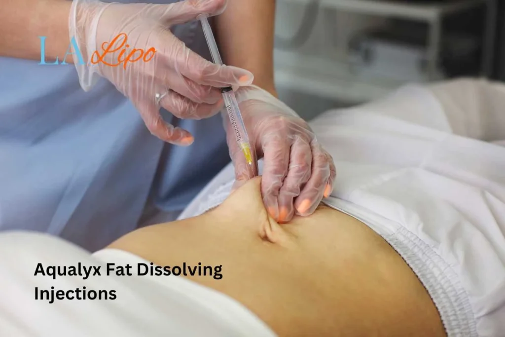 woman having fat dissolving injections Elstree Park in the stomach