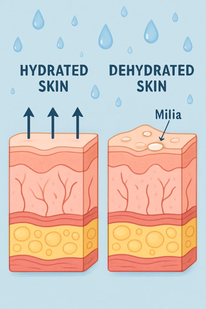 The importance of hydration and milia production Elstree Park