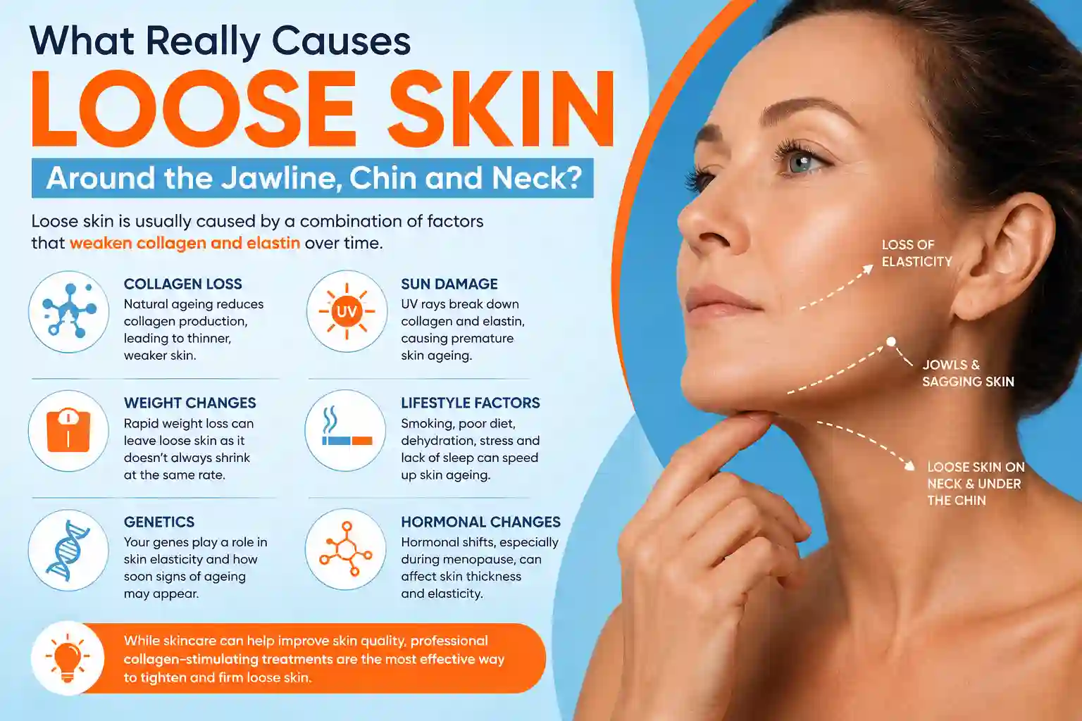 What Really Causes Loose Skin Around the Jawline, Chin and Neck Elstree Park?